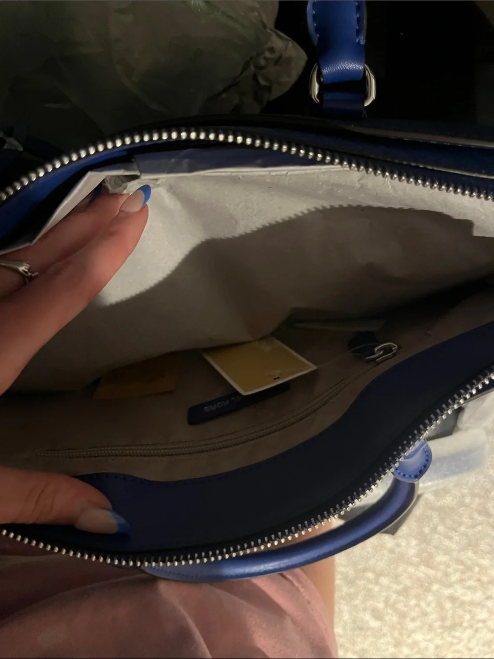 Michael Kors Cobalt Blue Leather Satchel